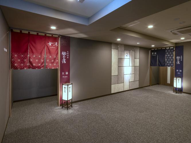 ■天然温泉「旅人の湯」入口（2F）
