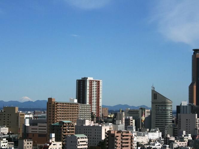 天気の良い日には富士山の見える客室もございます。