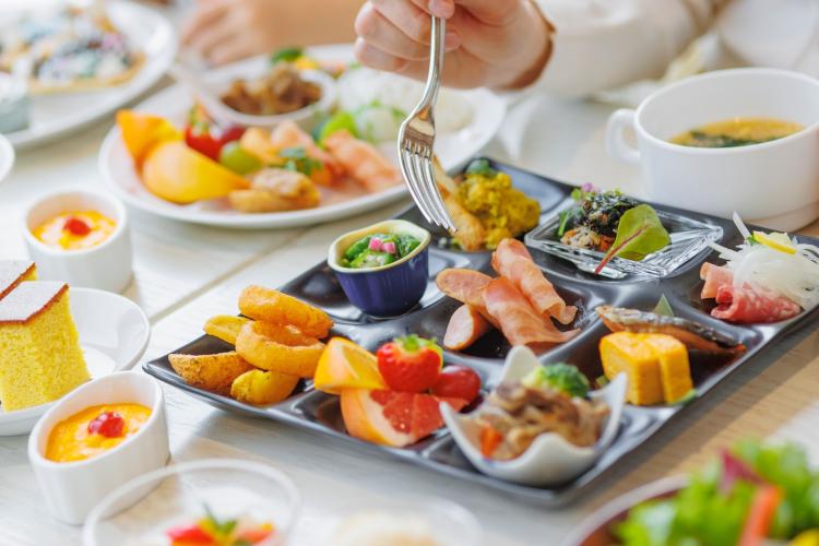 【ご朝食】好きなものを好きなだけ♪ブッフェ形式でご用意しております。
