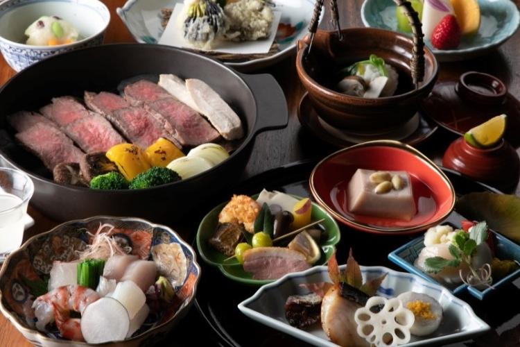 【夕食一例】旬の素材の季節感を生かした月替りの創作「柚富会席」