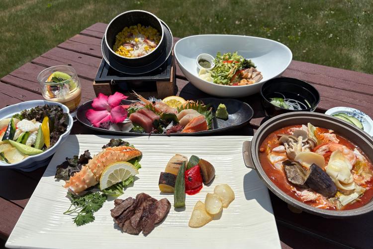 【北海道十勝グレードアップ膳】地元素材を生かした料理（2025年7月12日〜のメニュー例）