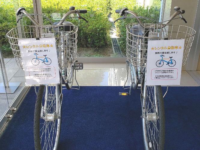 ≪無料レンタルサイクル≫周辺の散策や、お買い物の際にご利用ください♪