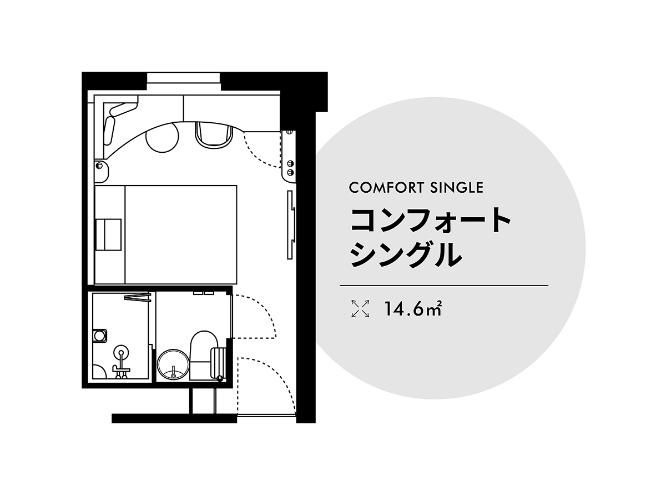 コンフォートシングル　14.6平米