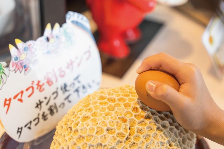 たまごを割るサンゴ