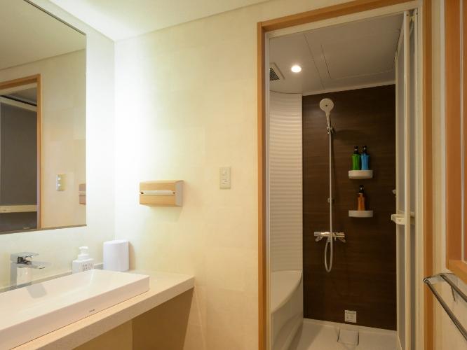 【和モダンツイン】（シャワールーム付）洗面台とシャワールーム、トイレ付き。※湯舟はございません