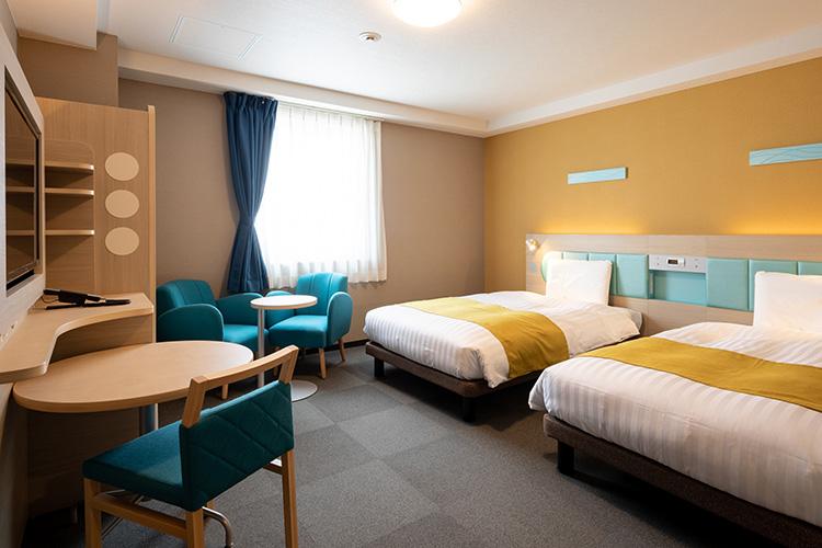 ◆ツインスタンダード◆広さ22平米◆ベッド幅123cm×2台