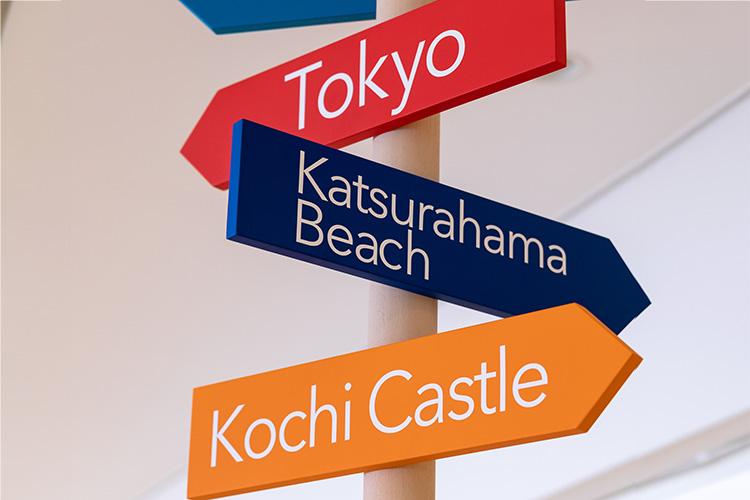 ◆その土地で有名な場所の方向を示しています