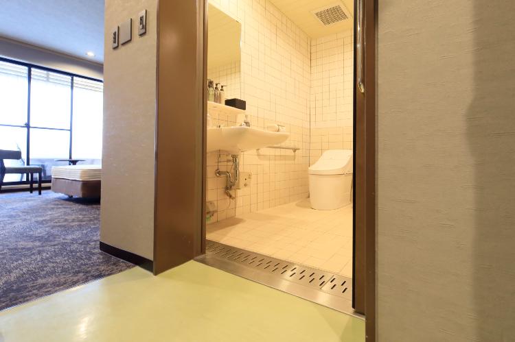 【露天風呂付バリアフリーツイン】フラットな導線