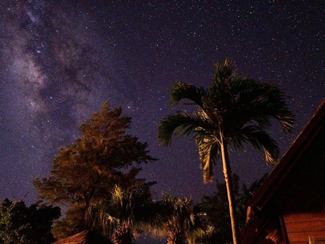 ホテルからの星空