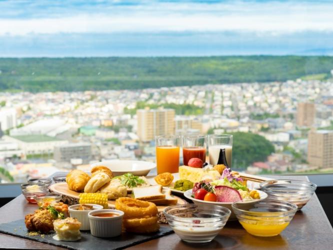 31階スカイレストラン「ハレアス」の朝食ブッフェ