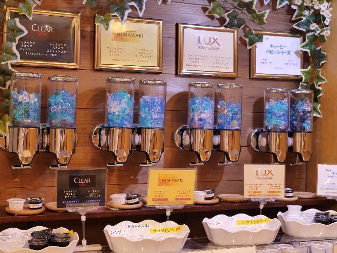 お部屋に備え付けのシャンプーから気分を変えたい……そんな時にはシャンプーバーをご利用ください♪