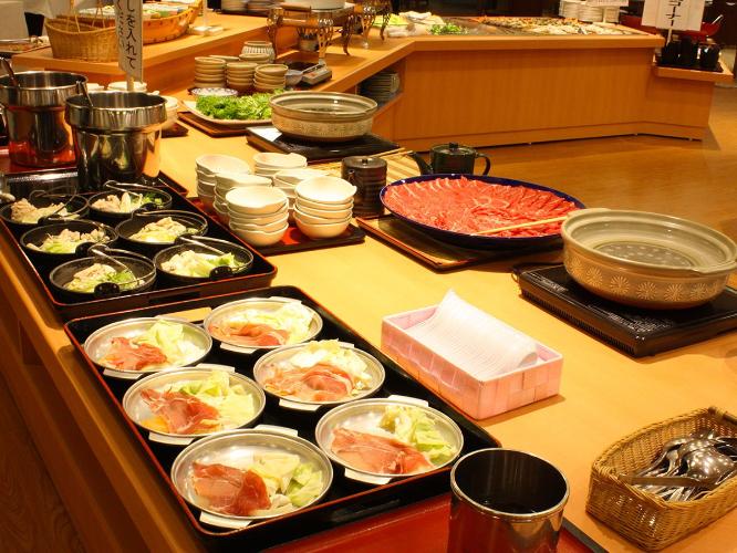 夕食ビュッフェ　すき焼き＆しゃぶしゃぶ