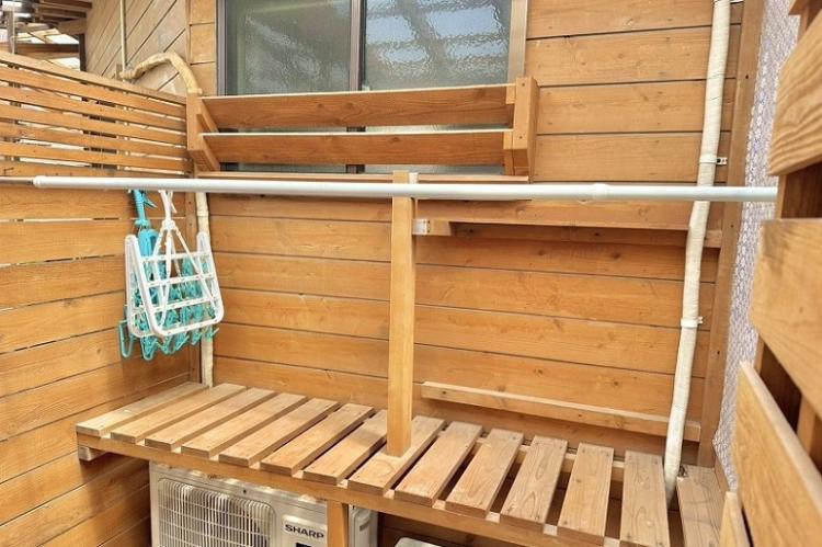 がじゅまるのキャビン・専用の物干場