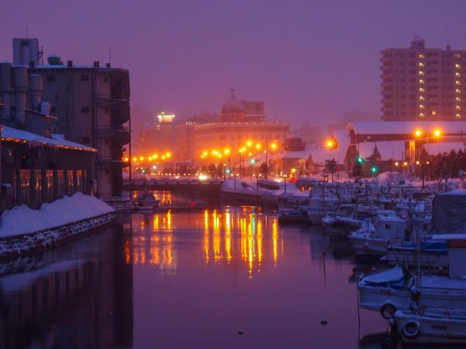 雪景色の北運河