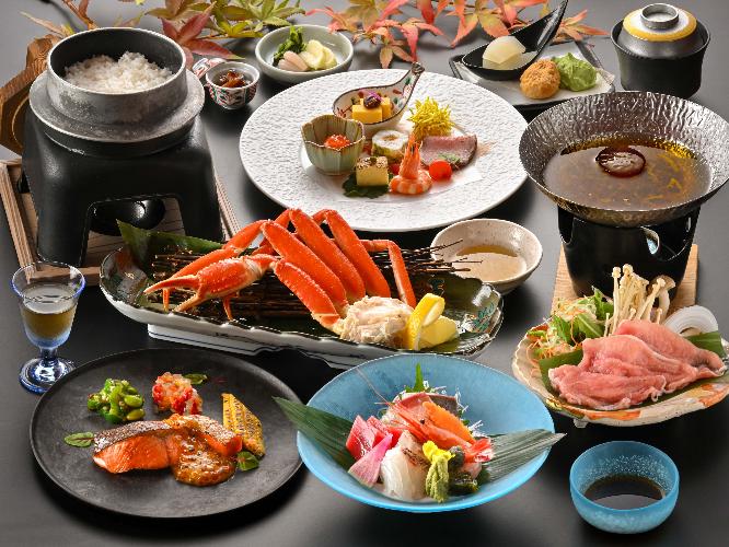 夕食　秋の基本会席（2025年9月15日頃から2025年12月14日頃までの献立例）