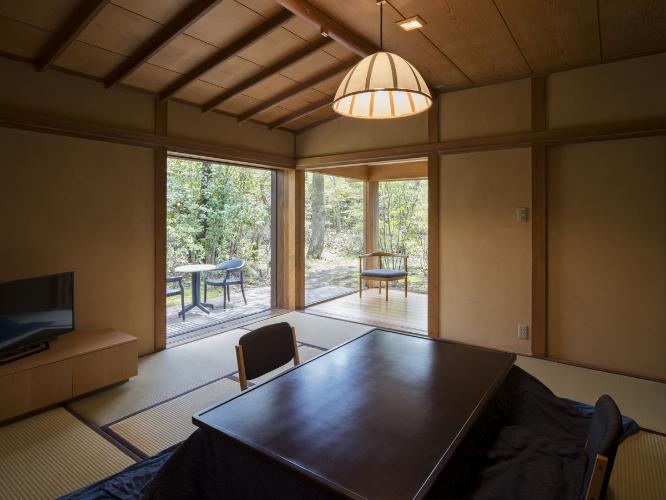 離れ|温泉内湯・中庭テラス付 和洋室「あさぎ」