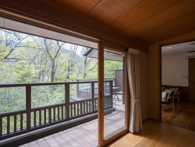 温泉内湯・テラス付 和洋室「桑」/2F