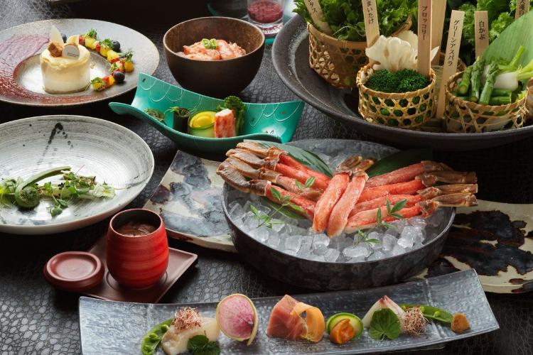 【森の巣穴／しゃぶしゃぶ「蟹」コース】蟹を愉しむ（イメージ／しゃぶしゃぶは2人前）