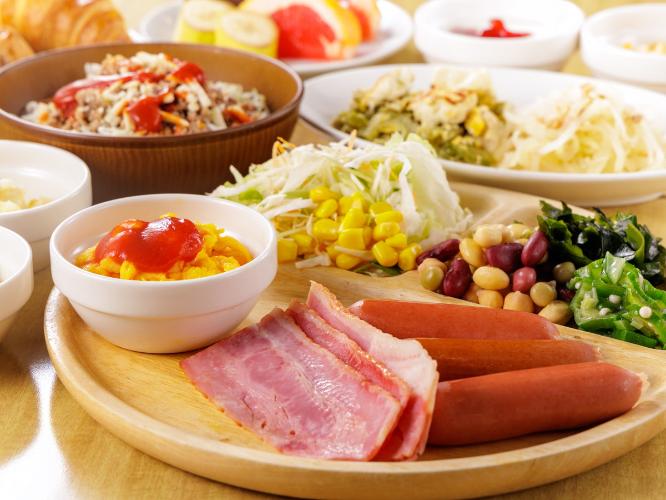朝食バイキング　盛付例