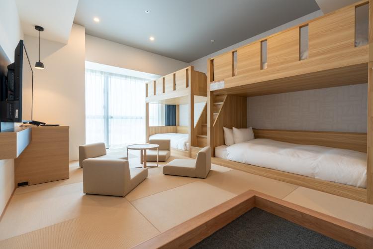 ファミリーツイン／ハイフロア・スカイフロア（和洋室・2段ベッド2台）