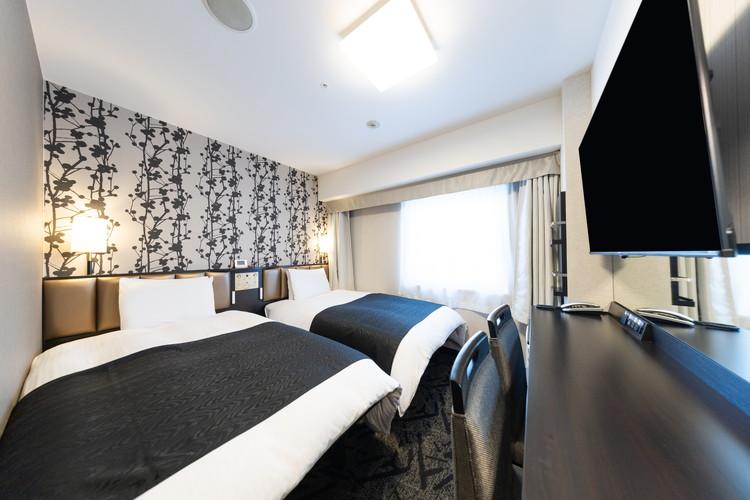 ツインルーム<BR>広さ12平米/ベッド幅110cm×2台