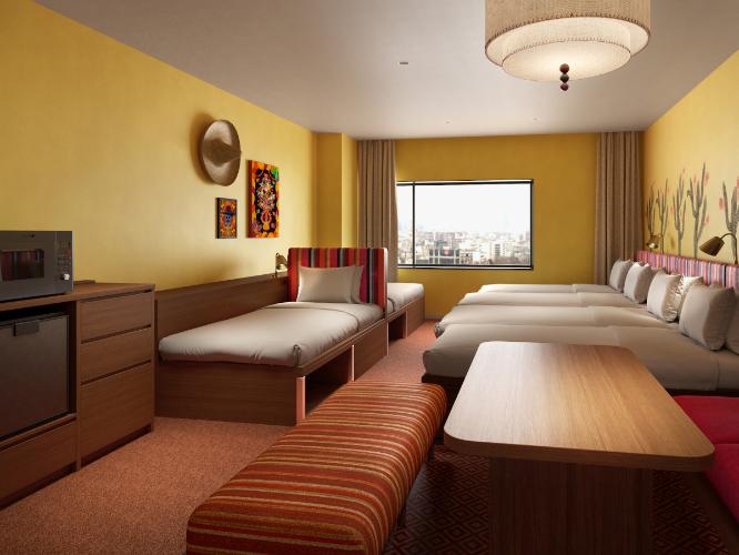 デラックスフォース【メキシカンサンフラワー】ベッド6台 (イメージパース)