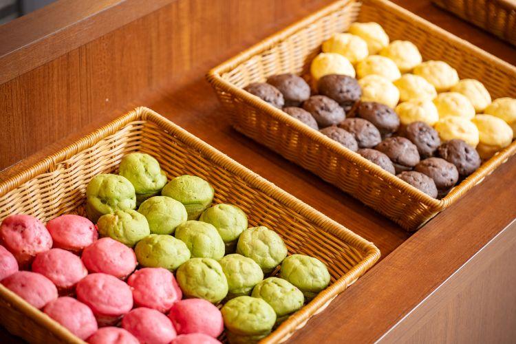 お子様1番人気！4種（チョコ・抹茶・イチゴ・バニラ）のメロンパン