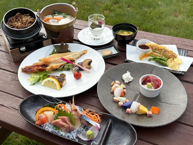 【北海道十勝グレードアップ膳】地元素材を生かした料理(2025年11月8日〜のメニュー例)
