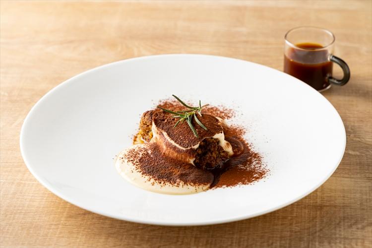 【ディナー】メニュー一例：ゲイシャリーのティラミス