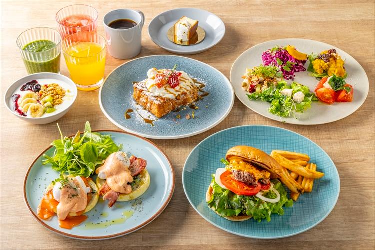 【ブレックファースト】ー選べる3種類のメインプレート：九州産牛プレミアムバーガー