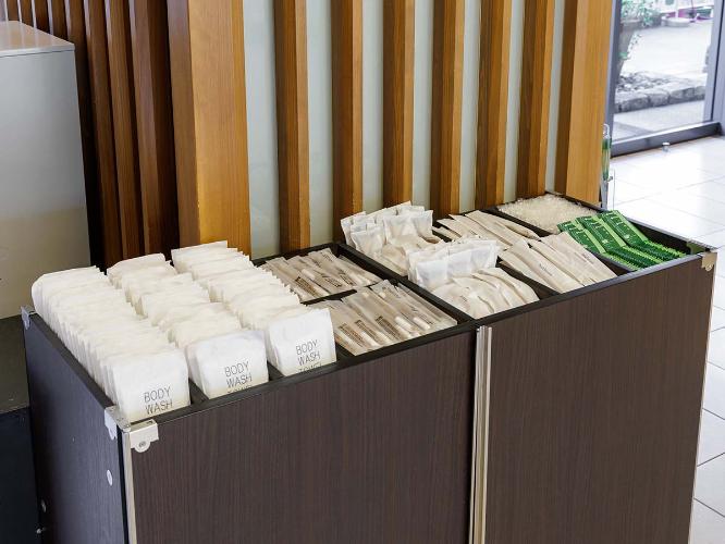 【アメニティ】ロビーアメニティコーナーより必要な分をお持ちください。