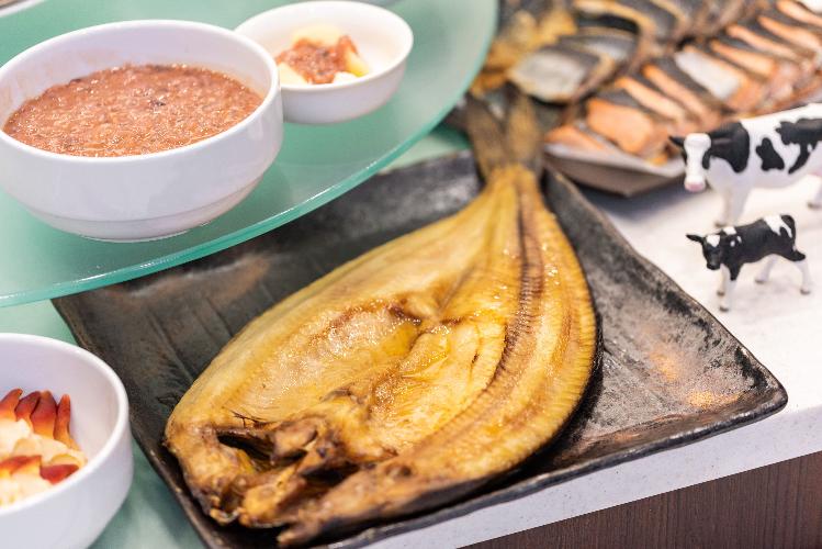 朝食一例～道産ほっけの開き