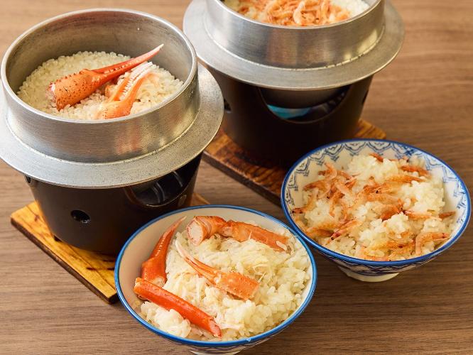 〇釜飯(蟹は冬季限定)　※イメージ