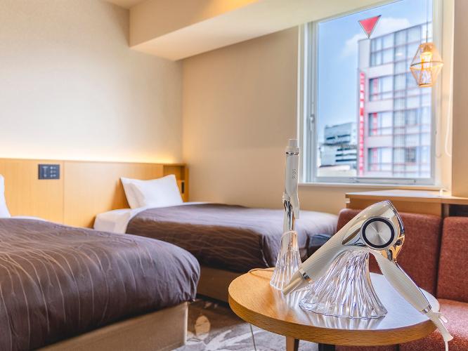 【女性専用ツイン】ReFa完備！スキンケアやスチーマーなど備品が充実