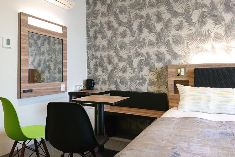 ツインA/ベッドサイズ130cm■3〜4名利用の場合はダブルベッド1台に2名利用