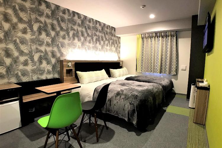 ツインA/ベッドサイズ130cm■3〜4名利用の場合はダブルベッド1台に2名利用