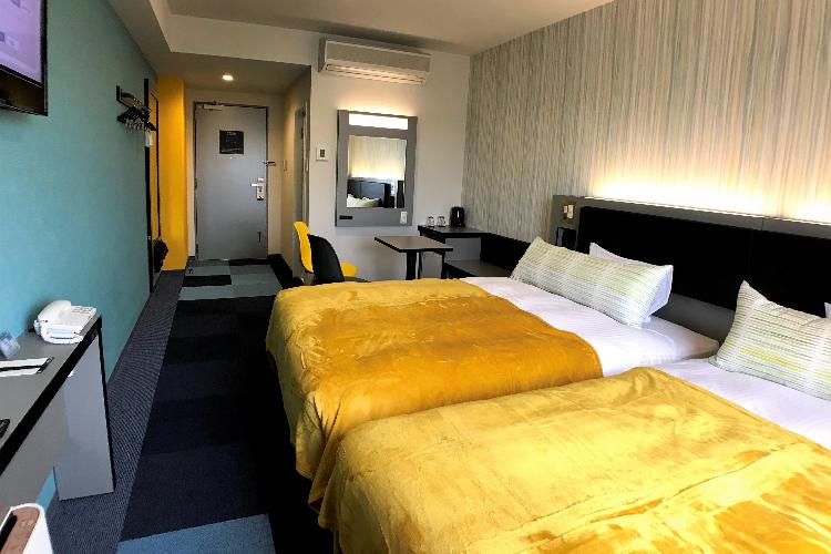 ツインA/ベッドサイズ130cm■3〜4名利用の場合はダブルベッド1台に2名利用