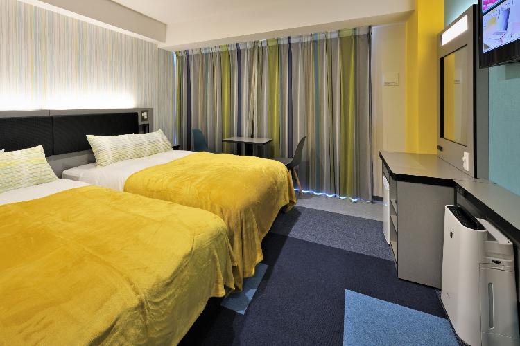 ツインB/ベッドサイズ130cm■3〜4名利用の場合はダブルベッド1台に2名利用