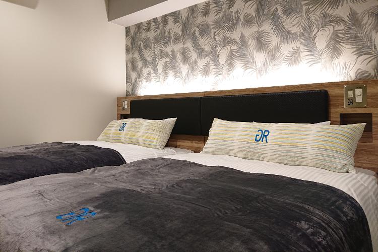 ツインB/ベッドサイズ130cm■3〜4名利用の場合はダブルベッド1台に2名利用