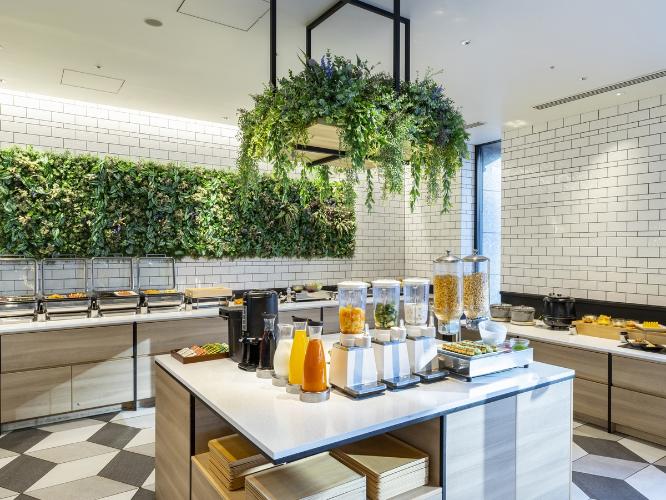 ◆彩りも楽しめるラインナップで温かく作りたてのご朝食を。和洋ビュッフェ形式にてお楽しみいただけます。