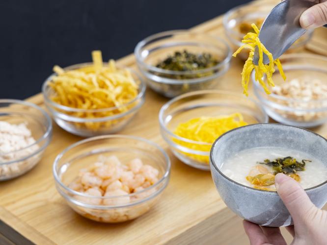 ◆朝食ビュッフェ｜中華粥