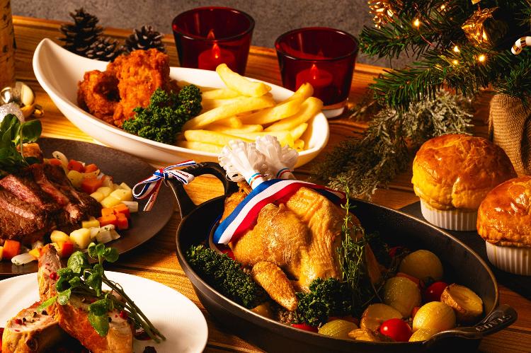 【ALL DAY DINING セリーナ ご夕食 クリスマス】色とりどりの前菜、メイン、デザートの数々をブッフェスタイルでお楽しみいただけます。