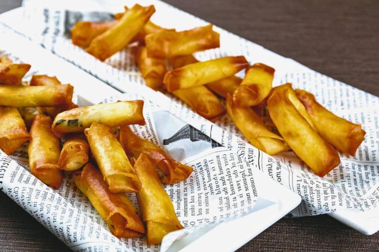 【2025-2026冬バイキング】紅ずわい蟹入り春巻きと島根県産あらめのミルク春巻き