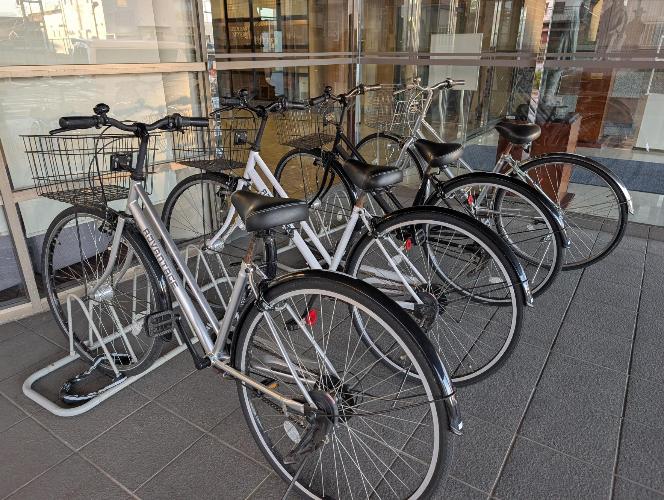 レンタサイクル　市内の散策などにご利用ください。台数に限りがございます。