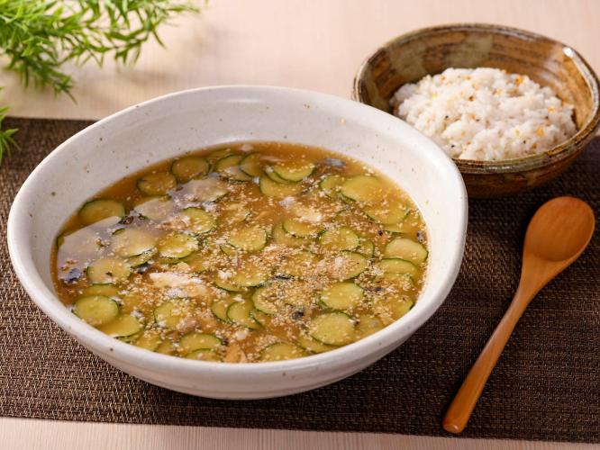 【宮崎限定】味噌とごまの風味が広がる”郷土の涼味ごはん 冷や汁” ご飯にかけてお召し上がりください