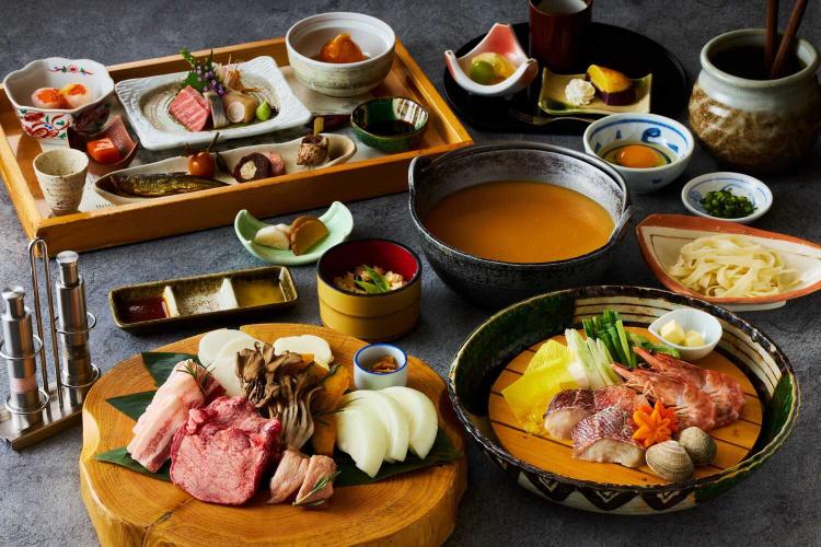 【別棟1階/和食レストラン-ヌプリ-】蝦夷鍋・狩人焼コース一例