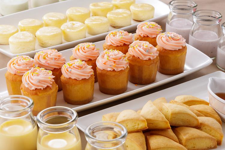 朝食ビュッフェ:カップケーキやスコーン、プリンなどデザートも♪(イメージ)