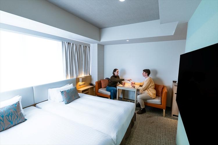 客室滞在イメージ／レジデンシャルツイン　【24平米・ベッド幅110cm×2台・全室禁煙】