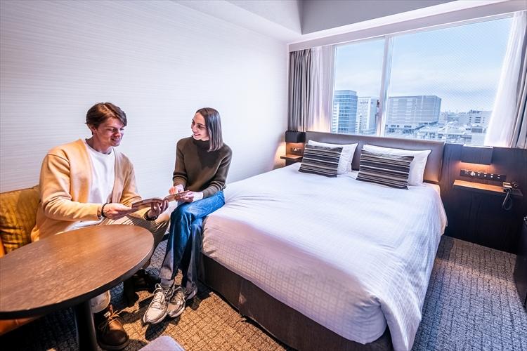 客室滞在イメージ／モデレートダブル　【18平米・ベッド幅160cm・全室禁煙】