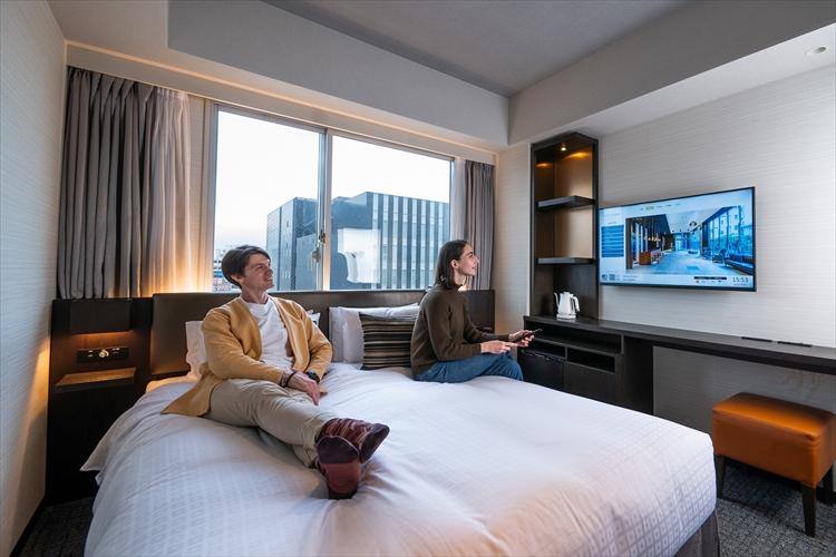 客室滞在イメージ／モデレートダブル　【18平米・ベッド幅160cm・全室禁煙】